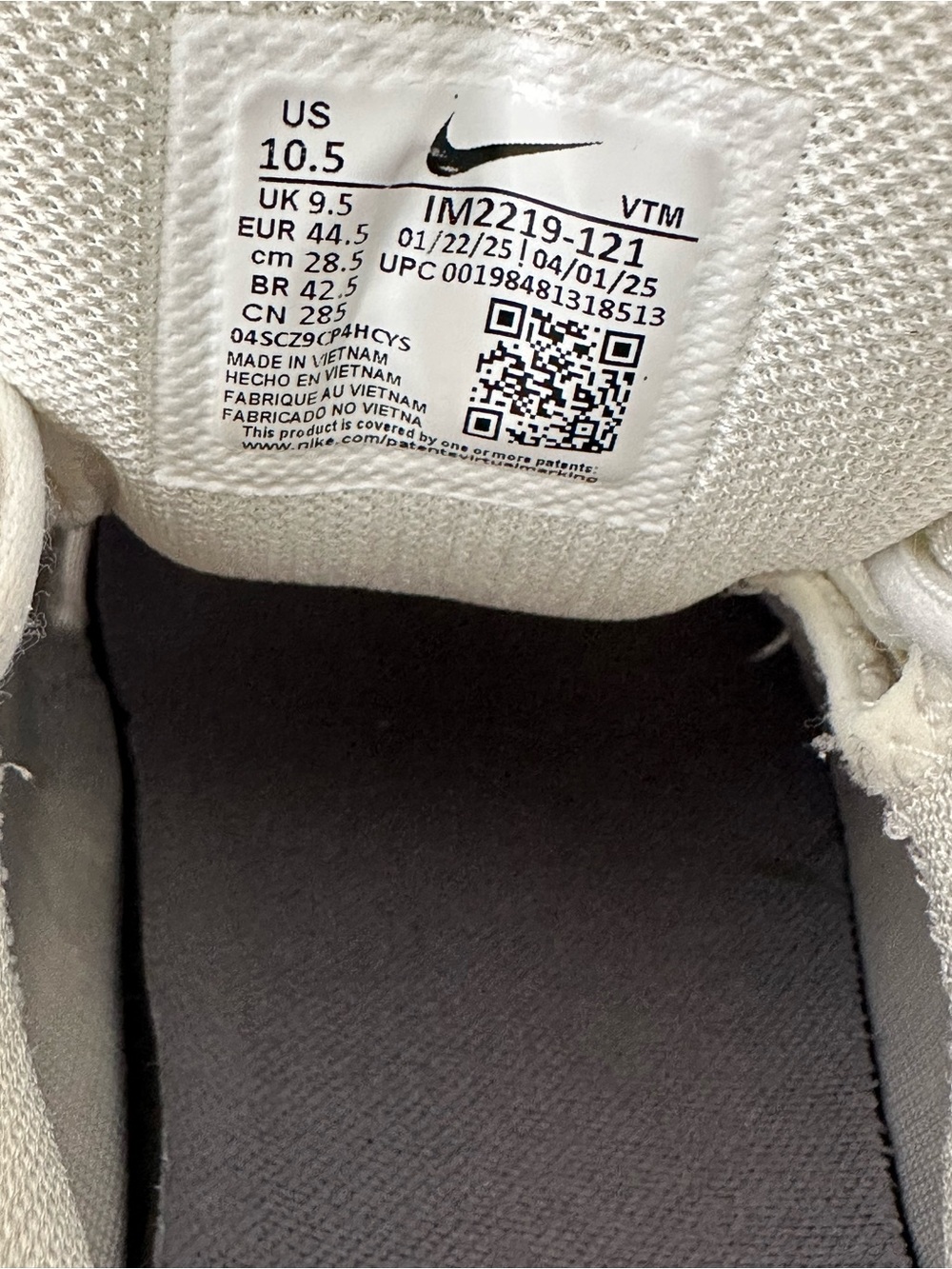 Nike Men's Athletic Shoes Gray Silver White US 19.5 - Picture 3 of 10